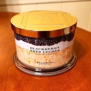Homeworx "Blackberry Tres Leches" 18oz Jar Candle NEW!